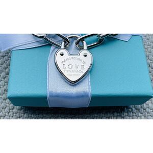 NEW Retired Tiffany & Co Heart Love Lock ONLY in Silver